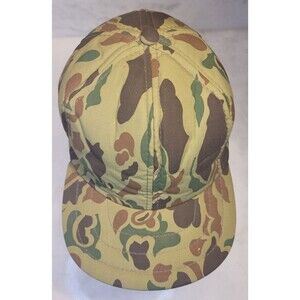 Vintage YA Camouflage Insulated Fitted Baseball Hat Cap - Size Medium